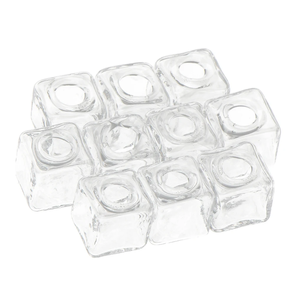 10 Pieces 10mm 13mm 15mm Clear Glass Globe Square Bottle Charms Pendant Wishing DIY Jewelry Makings 