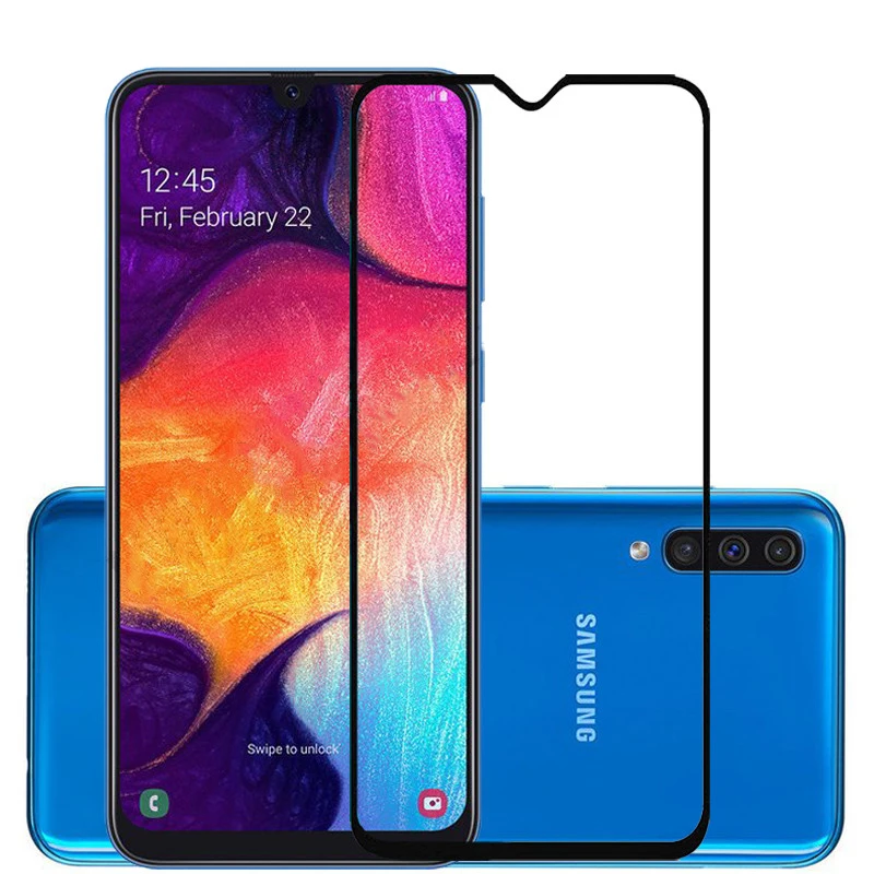 Пленка из закаленного стекла для Samsung galaxy A10 A20 A30 A40 A50 A70 M30 M20 M10 A90 A9s A8 2018 полностью