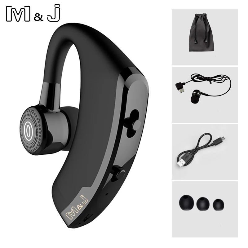 Беспроводная Bluetooth гарнитура M & J V9 с шумоподавлением и микрофоном|bluetooth headset|wireless