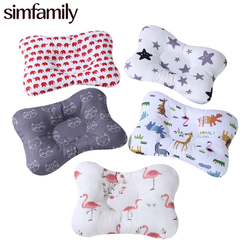[Simfamily] Подушка для новорожденных детей из хлопка с мультяшным рисунком, подголовник для сна, подушка для кормления, Подушка для сна
