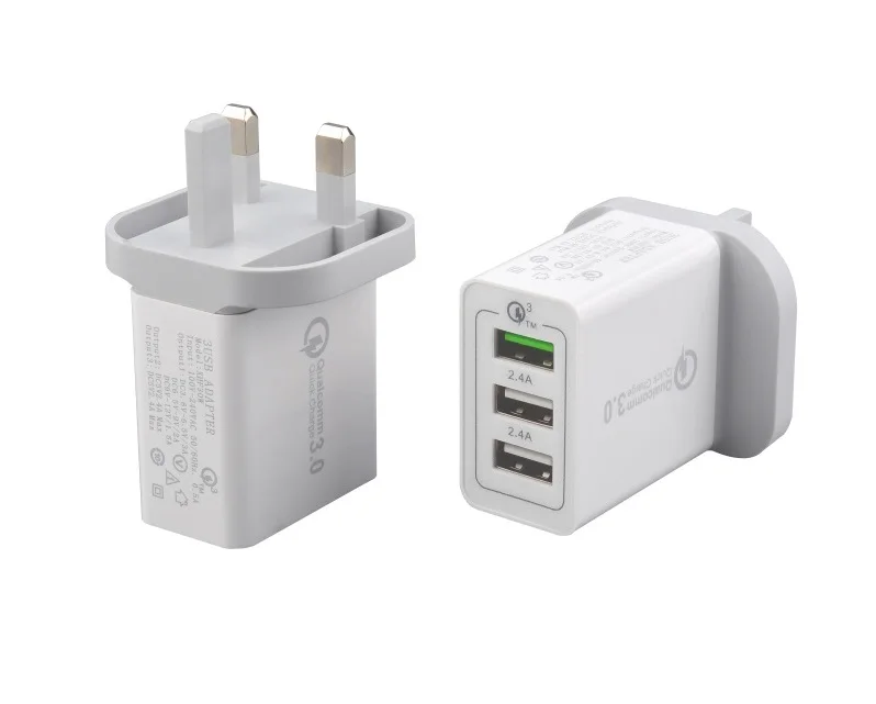Роскошное быстрое зарядное устройство QC 3 0 с портами USB настенное адаптер вилкой