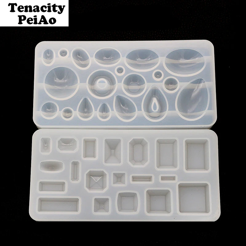 

Silicone Mold for Resin Necklace Pendants Jewelry Making Epoxy Uv Resin Molds Mixed Size Cabochon Phyhoo Jewelry Tools