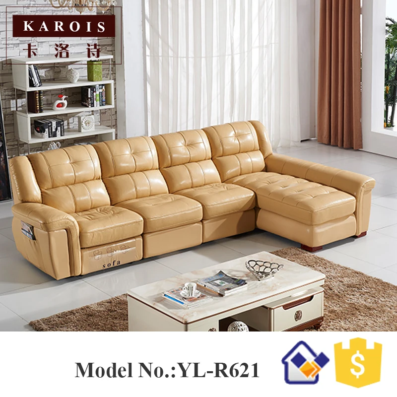 Image Latest electric leather recliner sofa set for living room R621