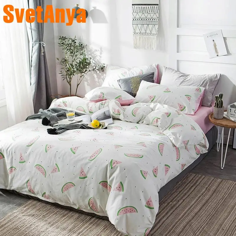 

Svetanya 100 Cotton Bedding Set watermelon Bedlinen Single Double Queen king size