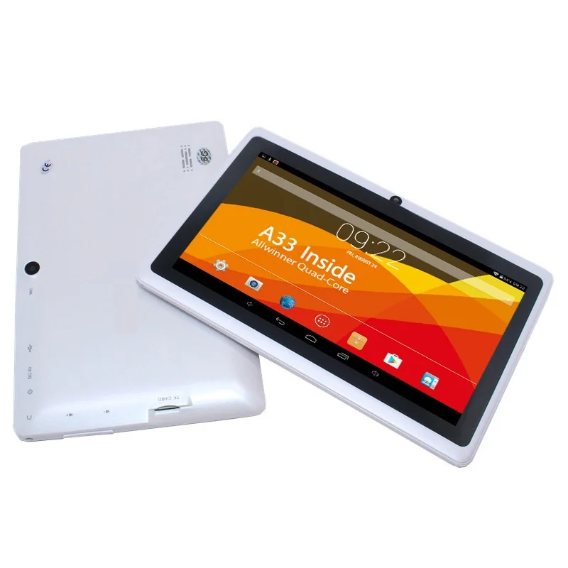 

Q88 1+8 7 inch quad core 1GB +8GB Android 4.4 Allwinner A33 sensor white tablet pc Dual Camera WIFI 1024 x 600 2800mAh