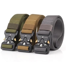 Тактические ремни нейлоновый военный поясной ремень с металлической пряжкой Регулируемый сверхмощный тренировочный поясной ремень охотничья поясная поддержка