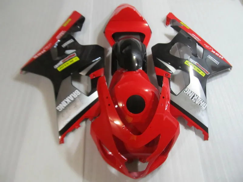 Набор обтекателей для литья под давлением GSXR600 750 K4 04 05 GSXR 600 GSXR750 2004 2005 ABS красный