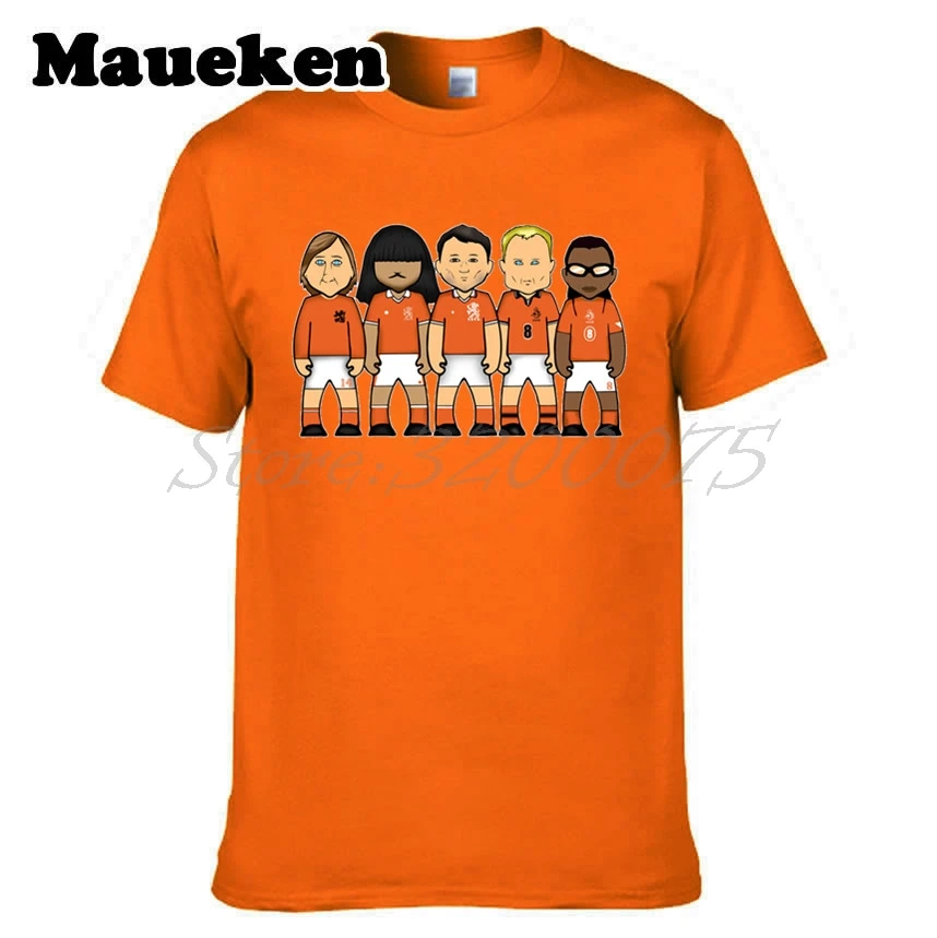 Мужские Нидерландские легенды Johan Cruyff Edgar Davids Ruud Gullit Dennis Bergkamp Marco Van Basten футболка