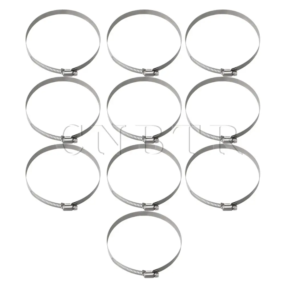 

CNBTR 5.51x0.47inch 304 Stainless Steel Pipe Clamps for Home Gas Flexible Hose for Industrial Pack of 10