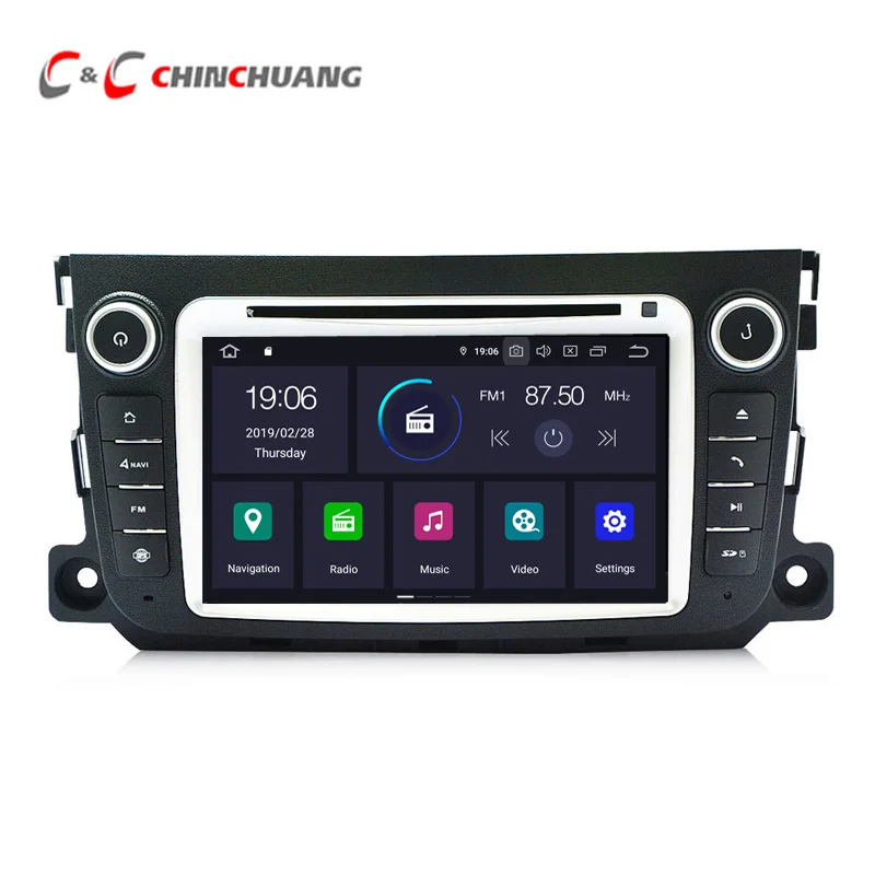 Автомобильный DVD-плеер Android 9 0 GPS для Benz Smart Fortwo 2012-2015 с радио Wi-Fi Bluetooth зеркальная