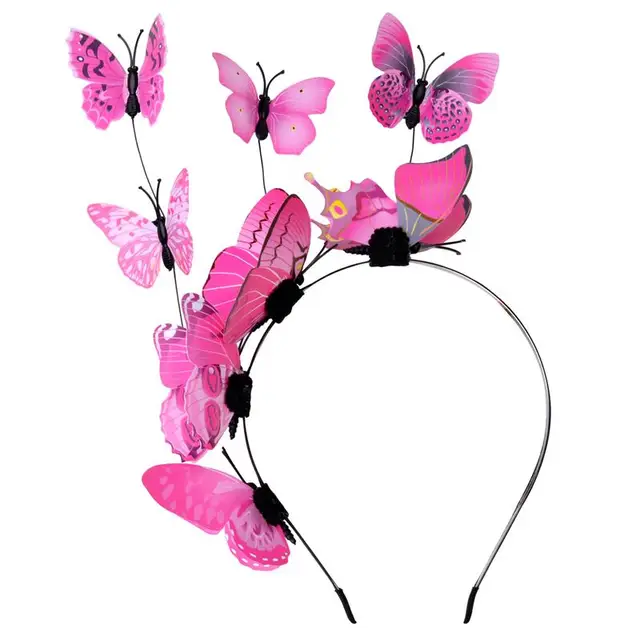 Dancing Butterfly Novelty Headband New Creative Color Solid Butterfly