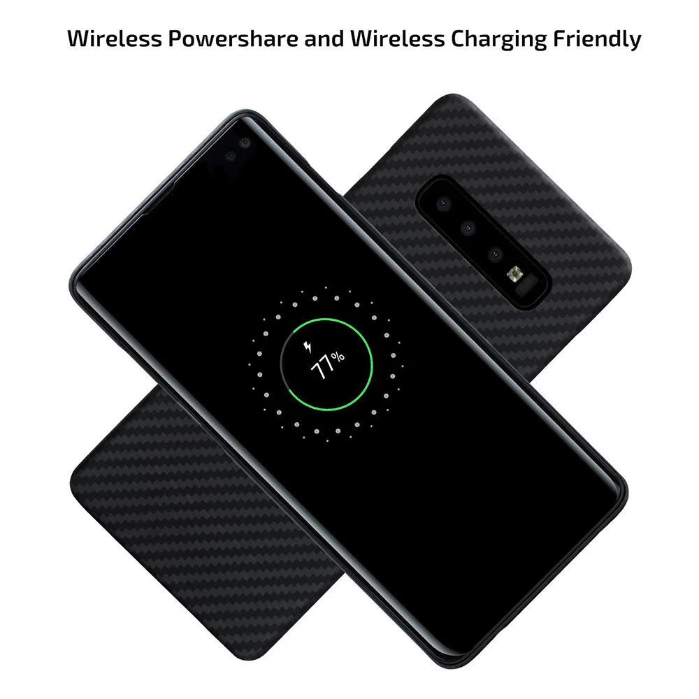 Чехол из настоящего арамидного волокна для Samsung Galaxy S10 Plus чехол с полной защитой