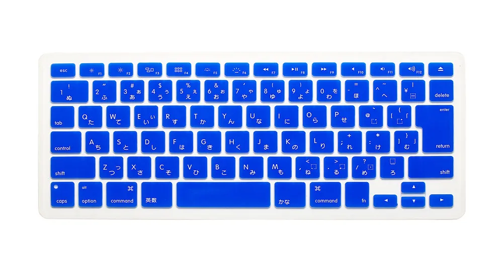 Японская Клавиатура чехол для MacBook Pro 13 15 17 Unibody и протектор для Mac Book Air retina 13,3 15,4 Япония клавиатура - Цвет: Синий