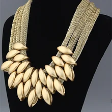 Элегантный золотистого цвета акриловый веревочный чокер ожерелье бренд Европейский Поп ручной работы звезда крупное ожерелье с подвеской