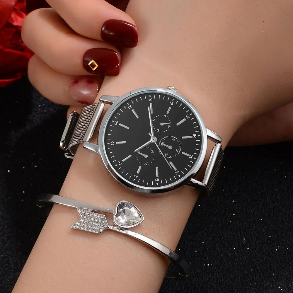 Женские кварцевые часы с большим циферблатом, женские модные водонепроницаемые часы, нарядные часы, повседневные, деловые, подарок на день рождения