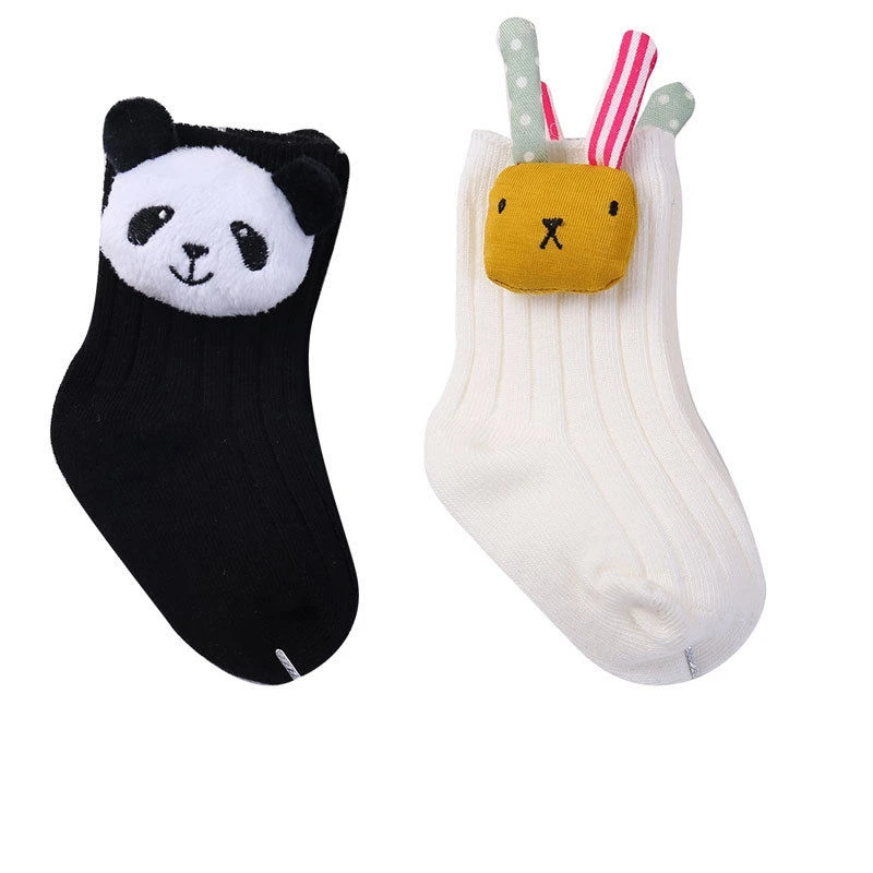 Партия из 2 пар, детские носки для малышей, хлопковые милые носки для девочек 0-5 лет - Цвет: 3
