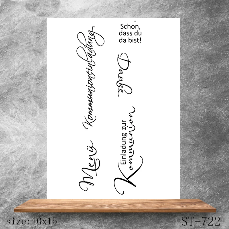 

ZhuoAng Writing Stamps/Silicone Transparent Seals for DIY scrapbooking photo album Clear Stamps 10*15cm