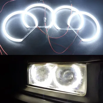 

12V Car Styling 3014-SMD LED Angel Eyes Halo Ring Lighting Kit for BMW E36 E46 E39 3 5 Series Pure White Parking Drl Daylight
