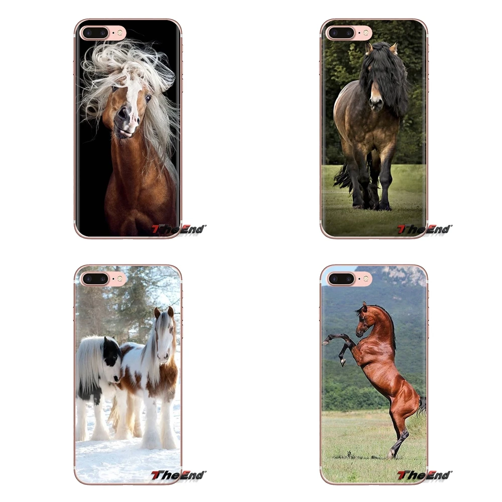 

For LG Spirit Motorola Moto X4 E4 E5 G5 G5S G6 Z Z2 Z3 G2 G3 C Play Plus Mini Soft Transparent Cases Covers black Horse