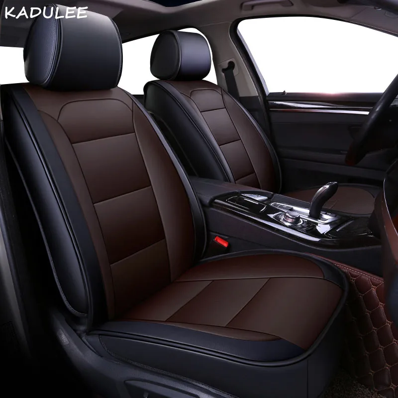 KADULEE универсальные автомобильные чехлы на сиденья машины из искусственной кожи для mazda CX-5 3 6 gh 626 CX-7 demio автомобильные аксессуары чехлы на сиденья - Название цвета: coffee