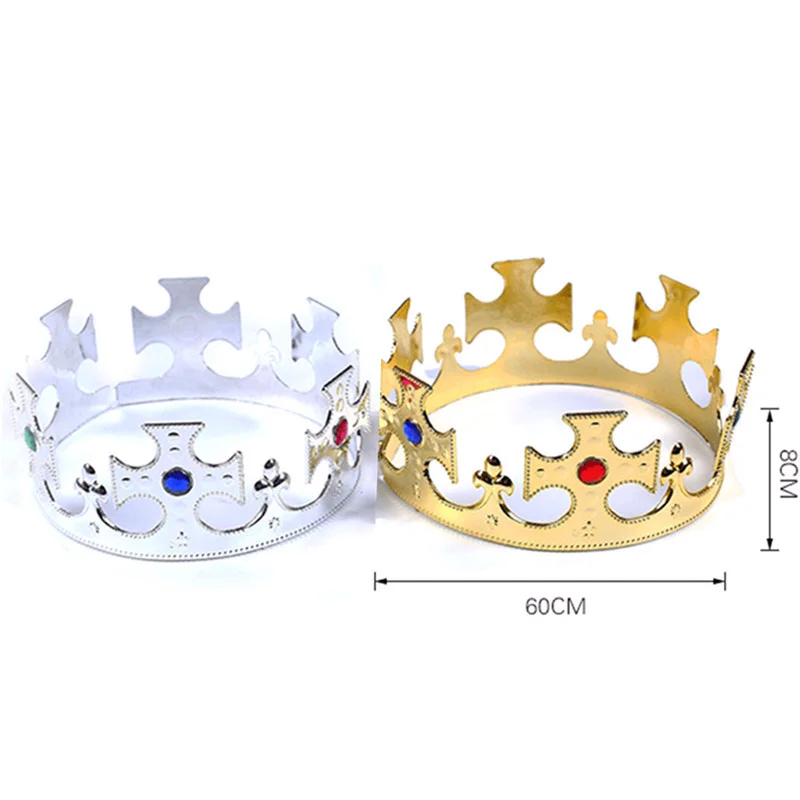 Праздничный колпак Корона принца детский подарок пластиковая Корона императора императорской короны свадебные украшения платье принцессы корона