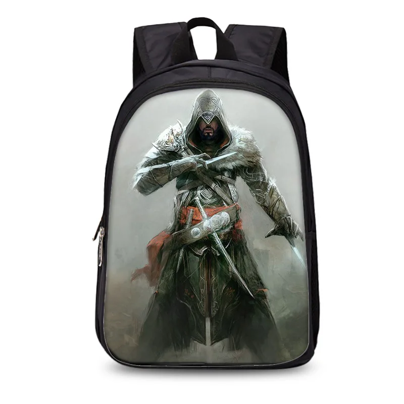 Assassins Creed l Рюкзак черный студенческий рюкзак для мальчиков и девочек подростковый рюкзак для путешествий рюкзак для ноутбука - Цвет: 2