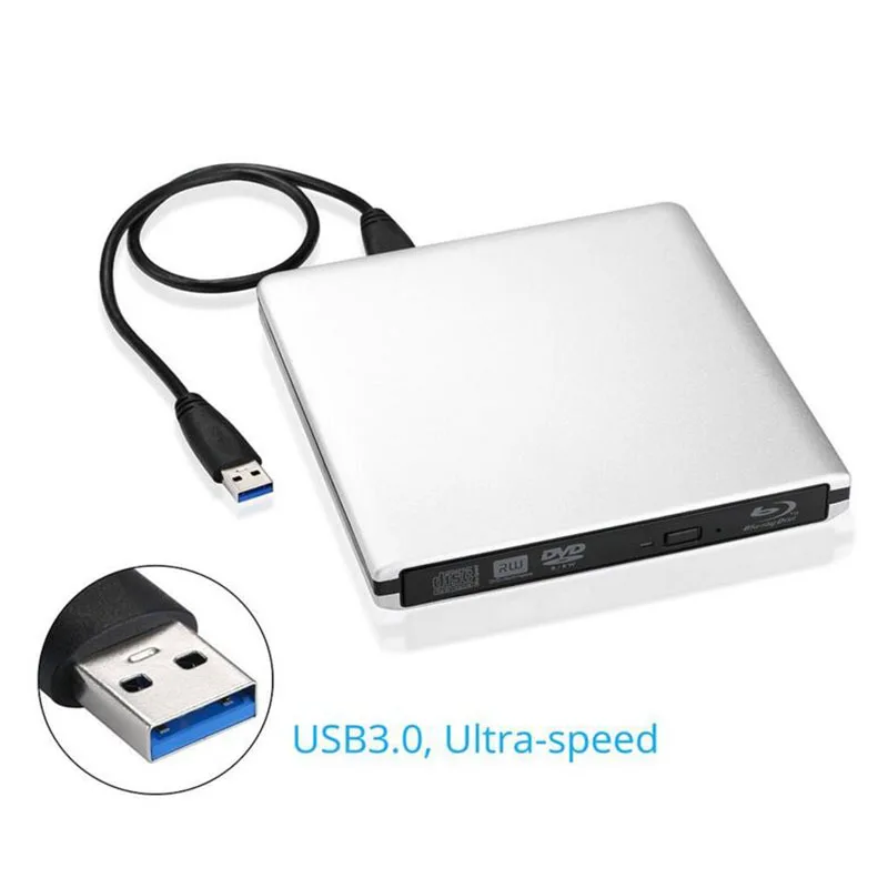 YiYaYo USB 3,0 Blu-Ray привод Внешний Оптический BD-ROM DVD-ROM 3D Player CD/DVD RW горелки читать ноутбук для Windows 10/7/8