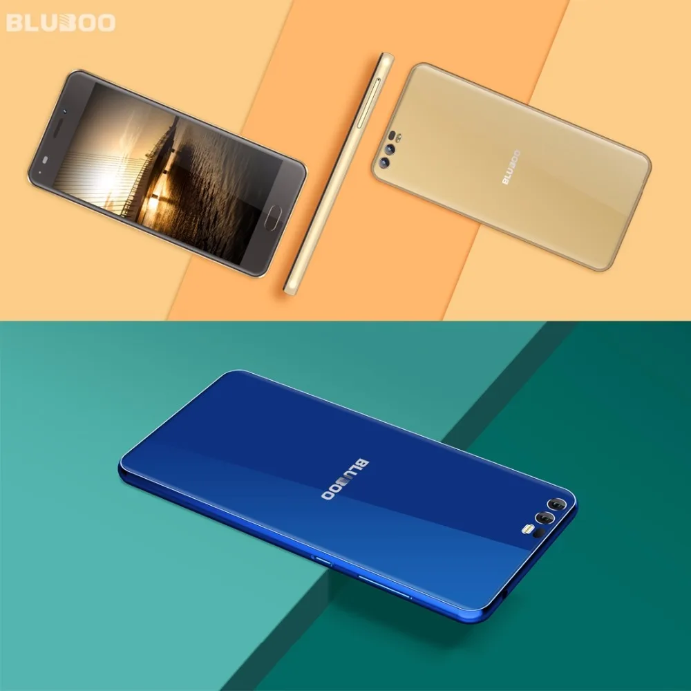 BLUBOO D2 1 Гб+ 8 Гб Две задние камеры 5,2 дюймов Android 6,0 MTK6580A четырехъядерный до 1. 3g Гц сеть 3g WiFi gps Bluetooth телефон