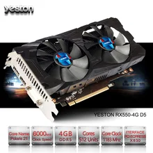 Yeston Radeon RX 550 font b GPU b font 4GB GDDR5 128bit Gaming Desktop computer PC