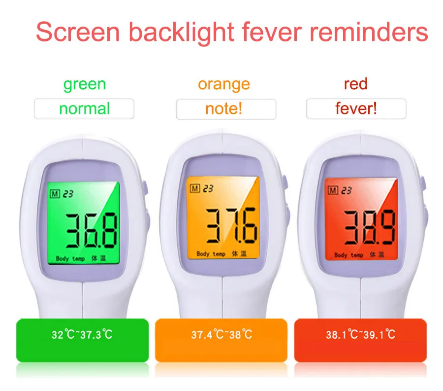 Диагностический инструмент цифровой термометр Бесконтактный инфракрасный термометр тела Температура для ребенка в возрасте 3-Цвет Подсветка многоцелевого использования