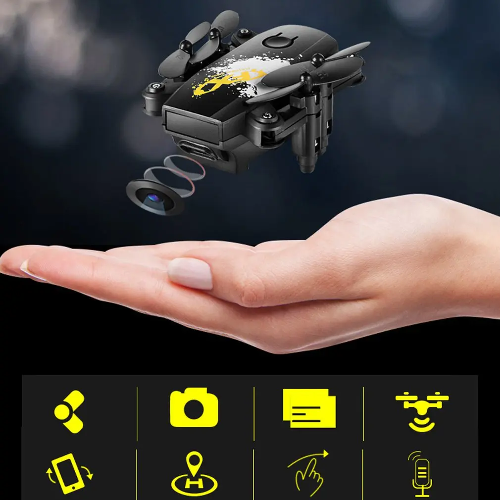 Folding RC mini Drone 480P Camera APP Remote WiFi 3D Roll Over One Key Remove Headless Mode