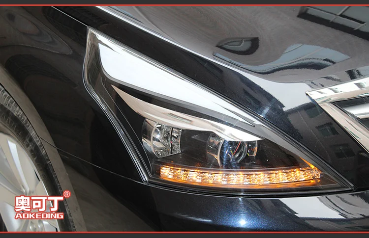 АКД Тюнинг автомобилей фары для Nissan Teana 2009-2012 светодиодные фары DRL ходовые огни биксеноновые фары Противотуманные фары с ангельскими глазками авто