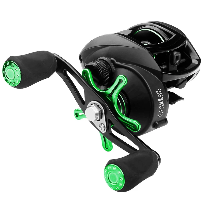 LINNHUE 2020 Baitcasting Reel 8.1:1 12+1BB Carp Fishing Reel With Magnetic Brake 8KG Max Drag Left Right Hand Casting Reels