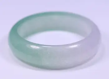 

free shipping 60MM VERY FINE RARE NATURAL GREEN WHITE JADEITE BRACELET BANGLE
