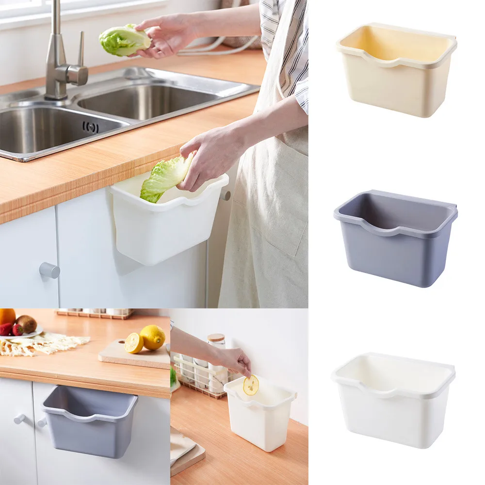 

Trash Can Kitchen Cabinet Door Hanging Trash Garbage Bin Can Rubbish Container gifts For Home Decoration Accessories#es