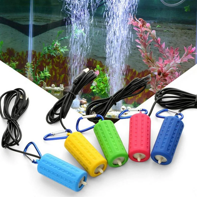 Аквариум USB водяные насосы Открытый Рыбалка воздушный насос брелок пряжка Fish Tank Mute кислорода увеличивающий насос