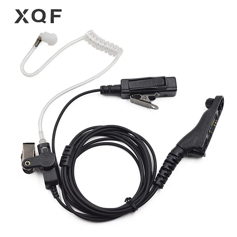 

XQF Surveillance Air Tube Earpiece Headset PTT for Motorola DGP8050 DGP8550 APX2000 DP3600 DP3601 Two-Way Radio Walkie Talkie