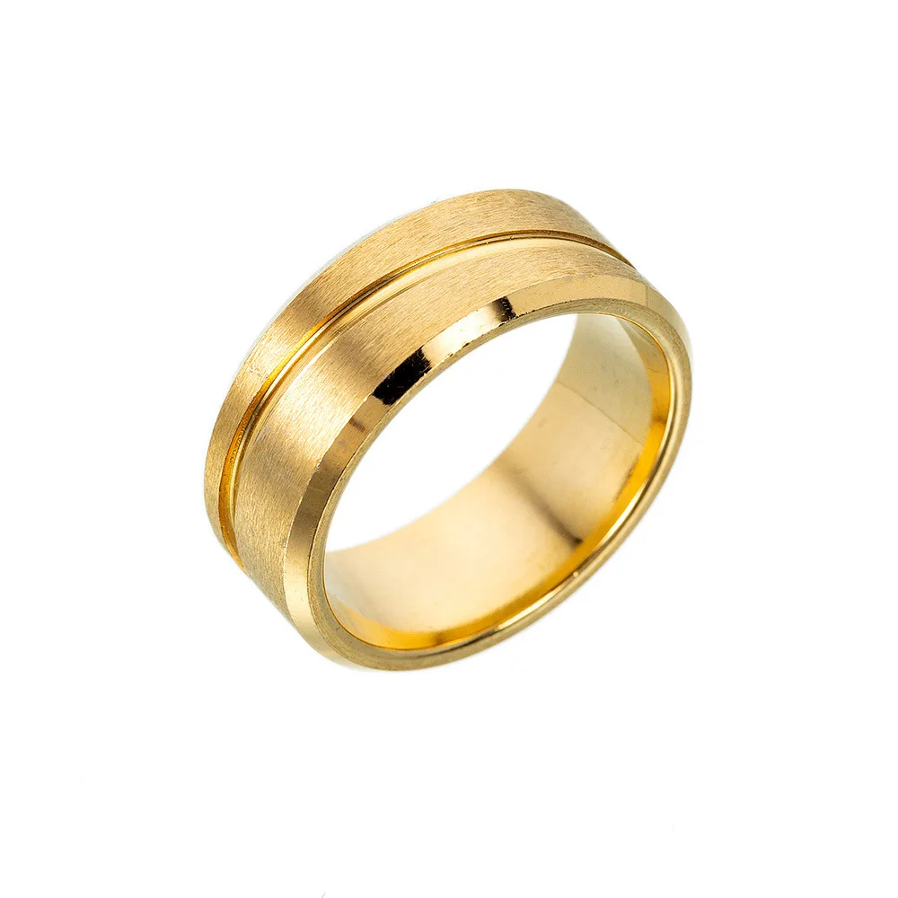 8MM Matt Surface Wedding Rings For Women Men Simple Couple Titanium Steel Bridegroom Ring Drop Shipping Anneau Anillo