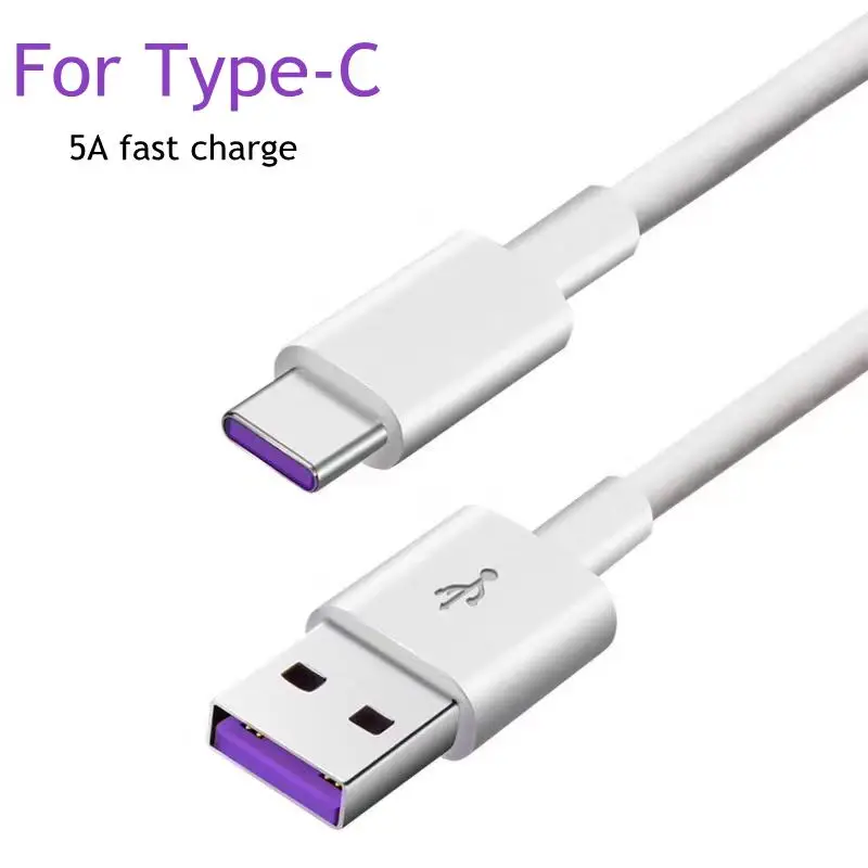 

Fast Charging Data Type C Cable 5A Super Charging Data for Huawei P10 P20 P30 Mate 9 10 pro Data SuperCharging Cable