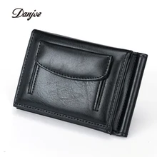 DANJUE, кожаная мужская сумка-клатч с зажимом для денег, большая, модная, мужская, для карт, посылка, для кредитных карт, сумка, Rfid Блокировка, маленький кошелек, мужской
