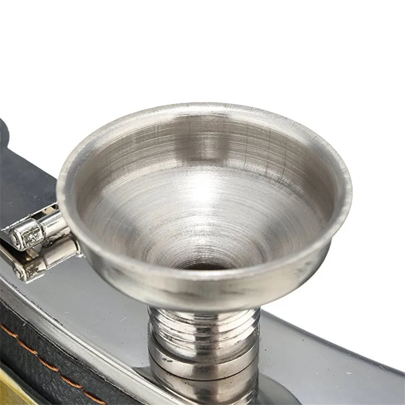 8oz whisky flagon cccp Stainless steel alcohol hip flask SET with gife box and pu leather