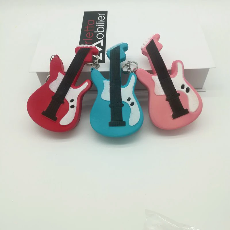 1 X PU Foam Guitar Design Phone Straps Squishy Toys Cell