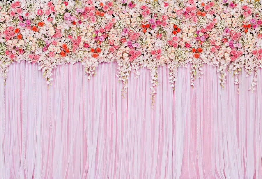 Flowers Photo Background Vinyl and Polyester Photography Backdrops Computer Printed Backdrops