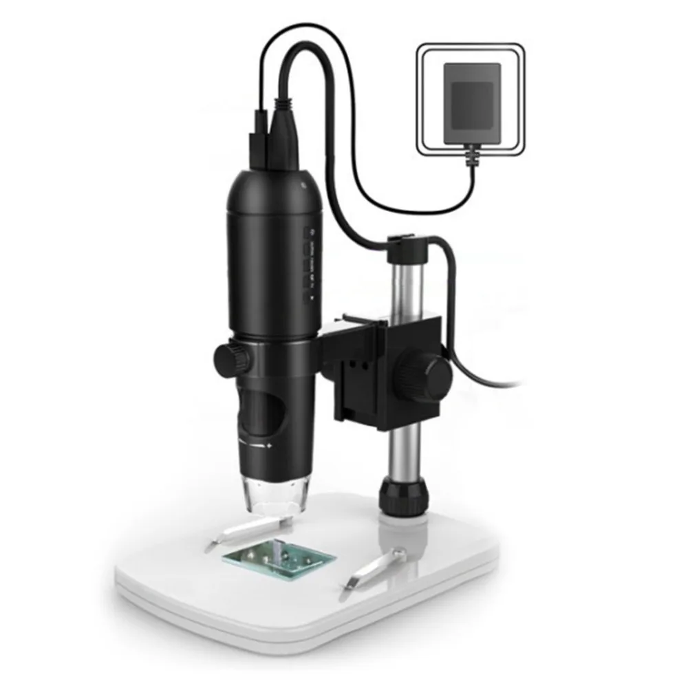 

10x~200x Magnification Ratio HDMI Digital Microscope With Adjustable Microscope Stand 6 LED Light Manual Focus Adjustment
