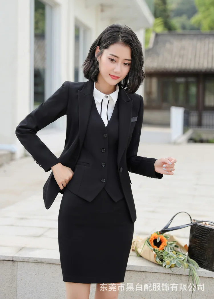 Осень 2018 г. Slim Fit для женщин Формальные куртки с длинным рукавом Блейзер офисные