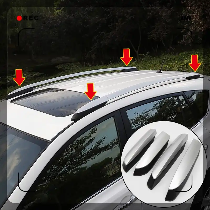 fit For Toyota RAV4 XA50 2019 2020 BLACK Aluminum Alloy Car Auto Top Roof Rack Rails Bars