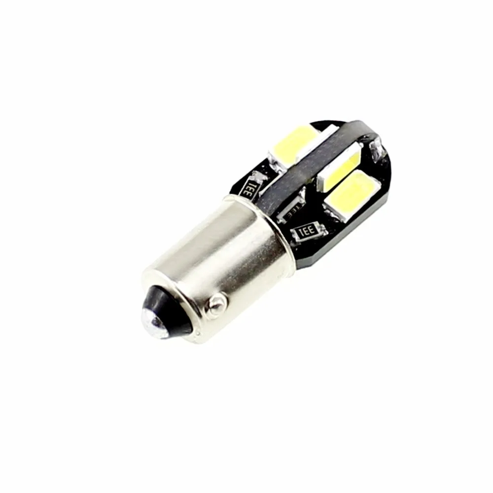 

BAX9S H6W LED Light Car Auto Lamp 8 SMD 5730 b-ead 1W 12V DC White Warm White for Parking Light Reversing Lamp Tail Light 10pcs