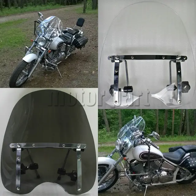 Large Windshield Windscreen 19"x17" For Harley Davidson Freewheeler