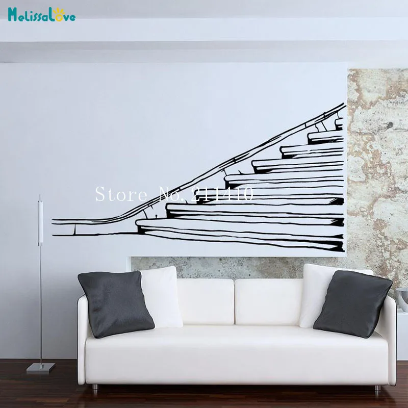 3D pared escalera parada Vinilos Paredes decoración para el hogar dormitorio auto-adhesivo vinilo arte murales regalo YT235