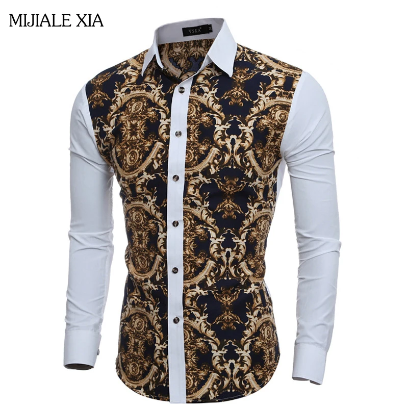 Men Long Sleeve Shirt Male High Quality Tops Shirt Fashion Mens Dress Shirts Slim Hawaiian Large Size M-XXL Free Shipping